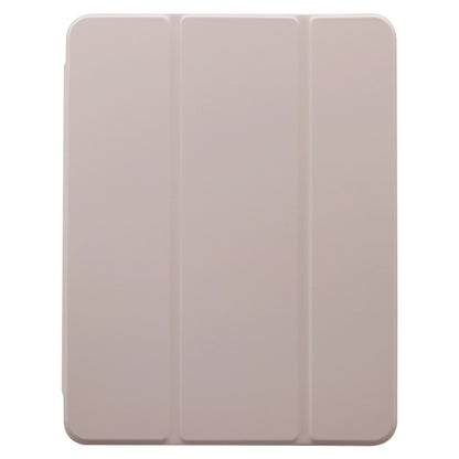 For iPad Pro 11 2024 3-folding Electric Pressed Skin Texture Leather Tablet Case(Light Pink) - iPad Pro 11 2024 Cases by PMC Jewellery | Online Shopping South Africa | PMC Jewellery | Buy Now Pay Later Mobicred