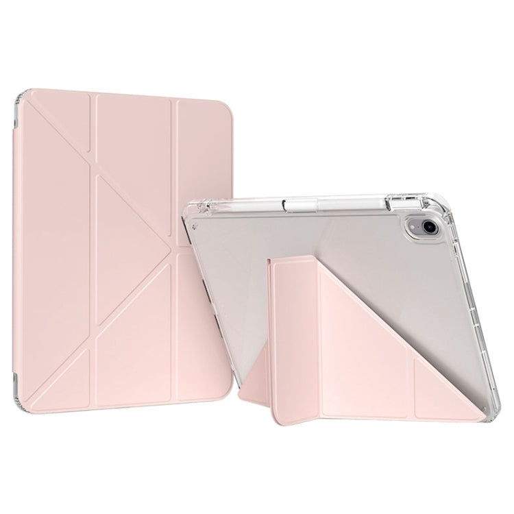 For iPad Air 13 2024 / Pro 12.9 GEBEI Deformation Leather Tablet Case(Pink) - iPad Air 13 2024 Cases by GEBEI | Online Shopping South Africa | PMC Jewellery | Buy Now Pay Later Mobicred