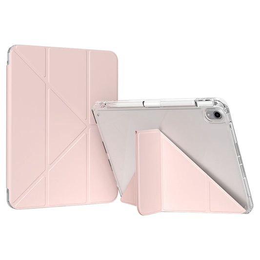 For iPad Air 13 2025 / 2024 / Pro 12.9 GEBEI Deformation Leather Tablet Case(Pink) - iPad Air 13 2025 / 2024 Cases by GEBEI | Online Shopping South Africa | PMC Jewellery | Buy Now Pay Later Mobicred