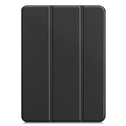 For iPad Pro 13 2024 Custer Pure Color 3-Fold Holder Smart Leather Tablet Case(Black) - iPad Pro 13 2024 Cases by PMC Jewellery | Online Shopping South Africa | PMC Jewellery | Buy Now Pay Later Mobicred