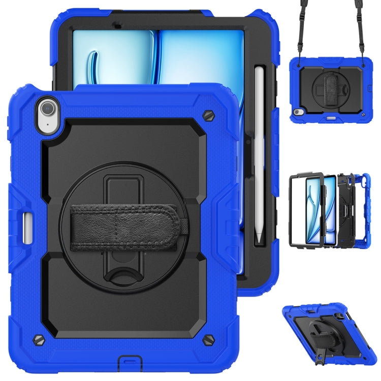 For iPad Air 11 2024 / Air 11 2025 Silicone Hybrid PC Tablet Protective Case(Black+Dark Blue) - free shipping - PMC TechLife - Order now!