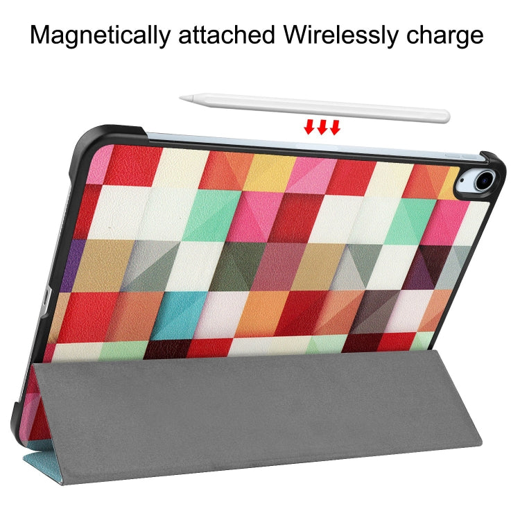 For iPad Air 11 2024 Custer Painted 3-Fold Holder Smart Leather Tablet Case(Magic Cube) - iPad Air 11 2024 Cases by PMC Jewellery | Online Shopping South Africa | PMC Jewellery | Buy Now Pay Later Mobicred