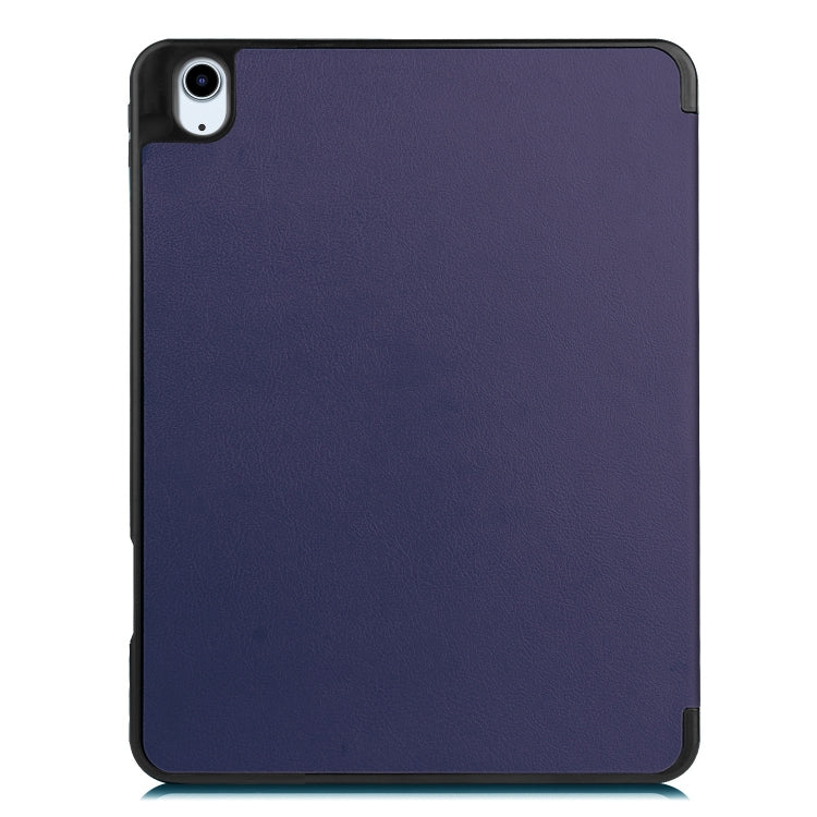 For iPad Air 11 2024 Custer TPU Pure Color 3-Fold Holder Smart Leather Tablet Case(Dark Blue) - iPad Air 11 2024 Cases by PMC Jewellery | Online Shopping South Africa | PMC Jewellery | Buy Now Pay Later Mobicred