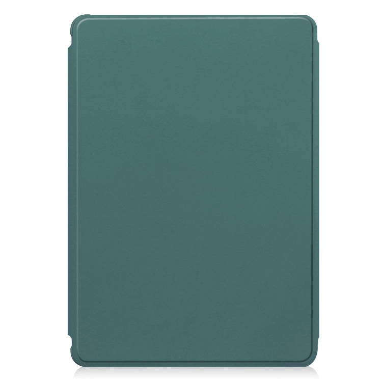 For iPad Air 13 2024 Transparent Rotation Smart Leather Tablet Case with Keyboard(Dark Green) - iPad Air 13 2024 Cases by PMC Jewellery | Online Shopping South Africa | PMC Jewellery | Buy Now Pay Later Mobicred