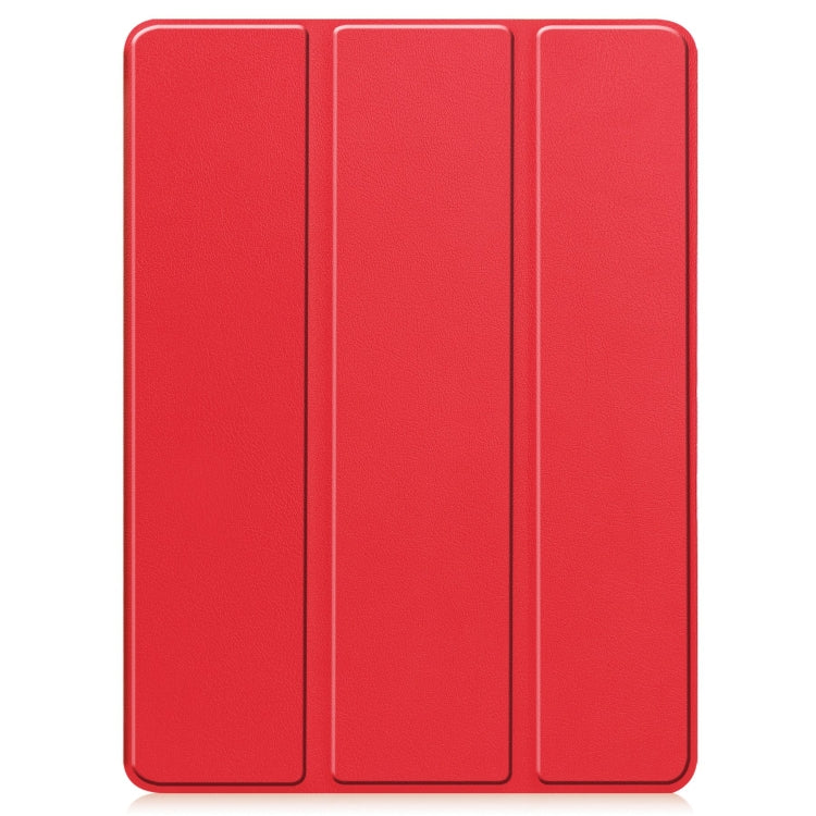 For iPad Pro 11 2024 Custer TPU Pure Color 3-Fold Holder Smart Leather Tablet Case with Pen Tray(Red) - iPad Pro 11 2024 Cases by PMC Jewellery | Online Shopping South Africa | PMC Jewellery | Buy Now Pay Later Mobicred