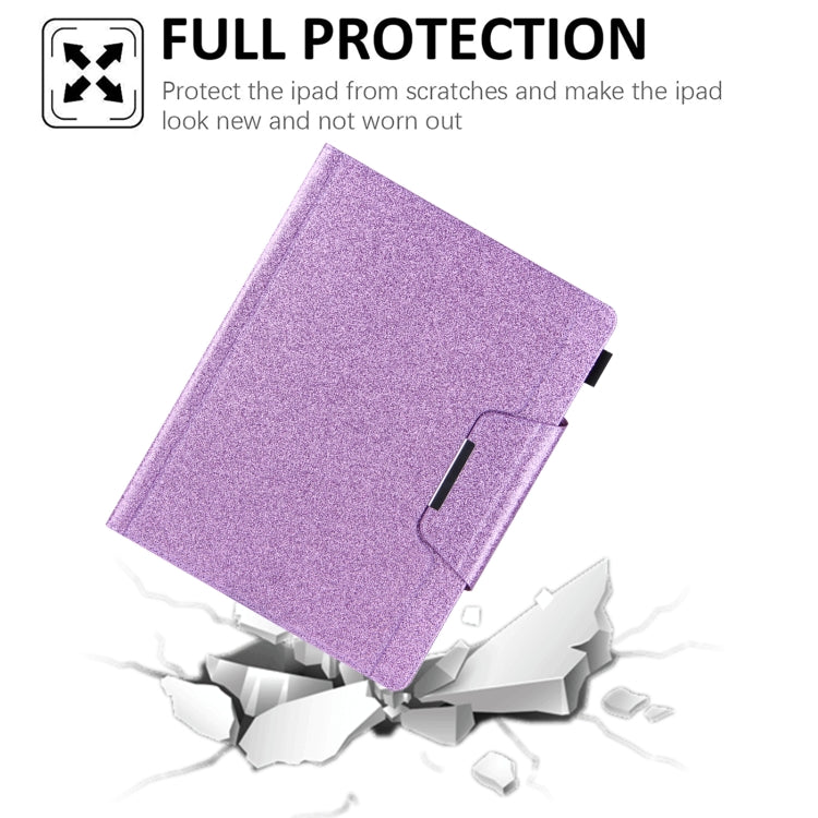 For iPad Pro 11 2024 Glitter Metal Buckle Leather Smart Tablet Case(Purple) - iPad Pro 11 2024 Cases by PMC Jewellery | Online Shopping South Africa | PMC Jewellery | Buy Now Pay Later Mobicred