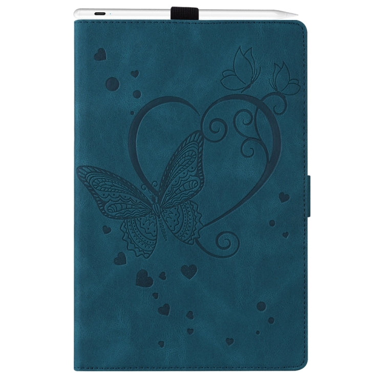 For iPad Pro 13 2024 Love Butterfly Embossed Leather Tablet Case(Blue) - iPad Pro 13 2024 Cases by PMC Jewellery | Online Shopping South Africa | PMC Jewellery | Buy Now Pay Later Mobicred