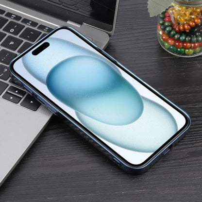 For iPhone 16 6D Plated Carbon Fiber Clear Magsafe PC Phone Case(Dream Blue) - iPhone 16 Cases by PMC Jewellery | Online Shopping South Africa | PMC Jewellery | Buy Now Pay Later Mobicred