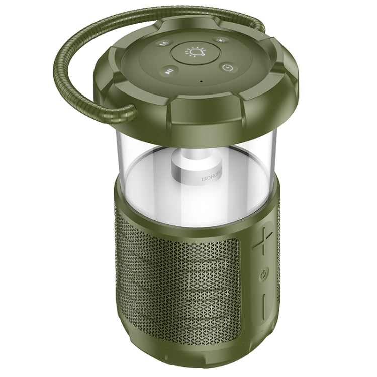 Borofone BP19 Travel Outdoor Bt Speaker With Camping Light(Green) - Desktop Speaker by Borofone | Online Shopping South Africa | PMC Jewellery | Buy Now Pay Later Mobicred