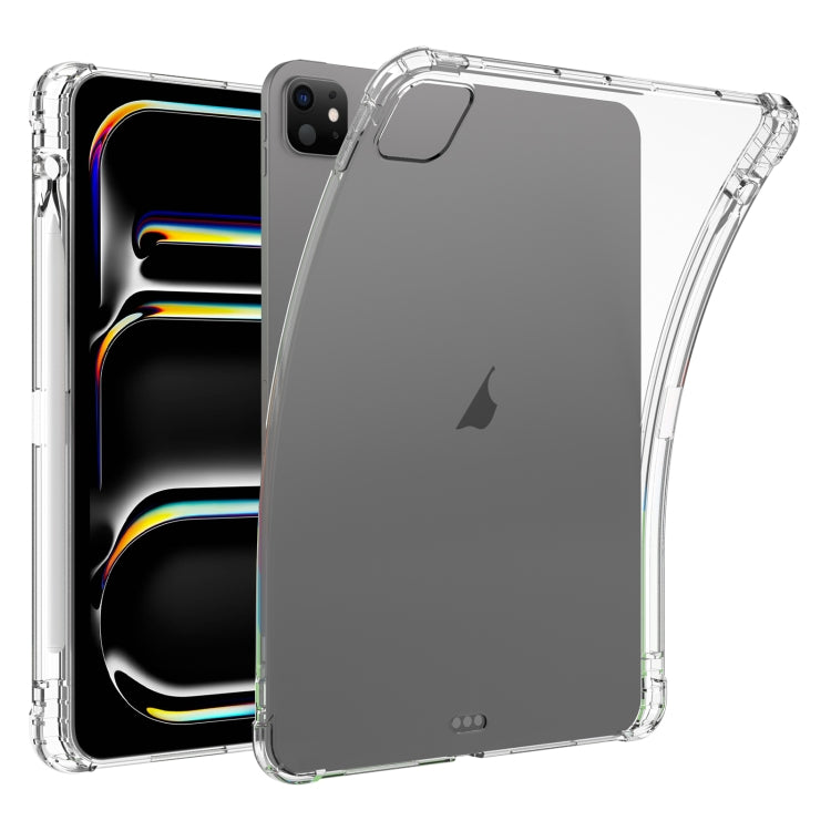 For iPad Pro 13 2024 Highly Transparent TPU Full Thicken Corners Shockproof Protective Case with Pen Slot(Transparent) - iPad Pro 13 2024 Cases by PMC Jewellery | Online Shopping South Africa | PMC Jewellery | Buy Now Pay Later Mobicred