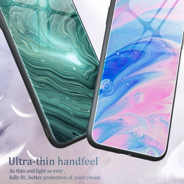 For Huawei Pura 70 Ultra Marble Pattern Glass Protective Phone Case(Blue Ocean) - Huawei Cases by PMC Jewellery | Online Shopping South Africa | PMC Jewellery | Buy Now Pay Later Mobicred