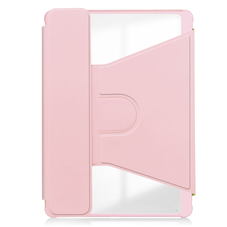 For iPad Air 13 2024 Transparent Rotation Smart Leather Tablet Case(Pink) - iPad Air 13 2024 Cases by PMC Jewellery | Online Shopping South Africa | PMC Jewellery | Buy Now Pay Later Mobicred