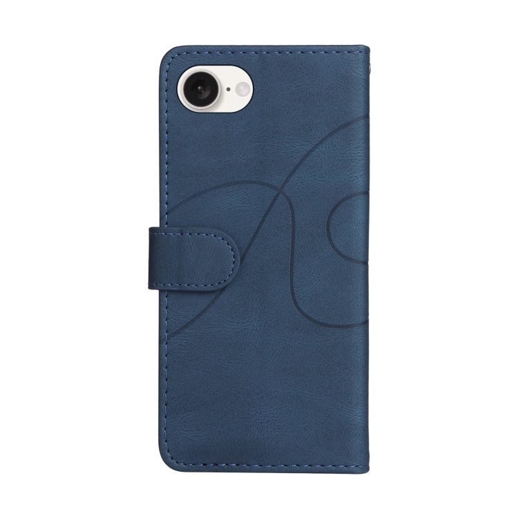 For iPhone SE 2024 Dual-color Splicing Flip Leather Phone Case(Blue) - More iPhone Cases by PMC Jewellery | Online Shopping South Africa | PMC Jewellery | Buy Now Pay Later Mobicred