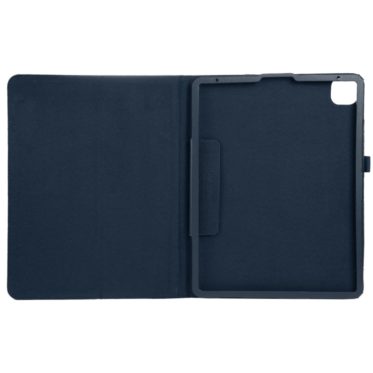 For iPad Air 11 2024 Litchi Texture Solid Color Leather Tablet Case(Dark Blue) - iPad Air 11 2024 Cases by PMC Jewellery | Online Shopping South Africa | PMC Jewellery | Buy Now Pay Later Mobicred