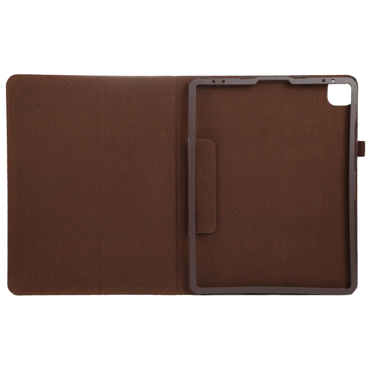 For iPad Pro 11 2024 Litchi Texture Solid Color Leather Tablet Case(Brown) - iPad Pro 11 2024 Cases by PMC Jewellery | Online Shopping South Africa | PMC Jewellery | Buy Now Pay Later Mobicred