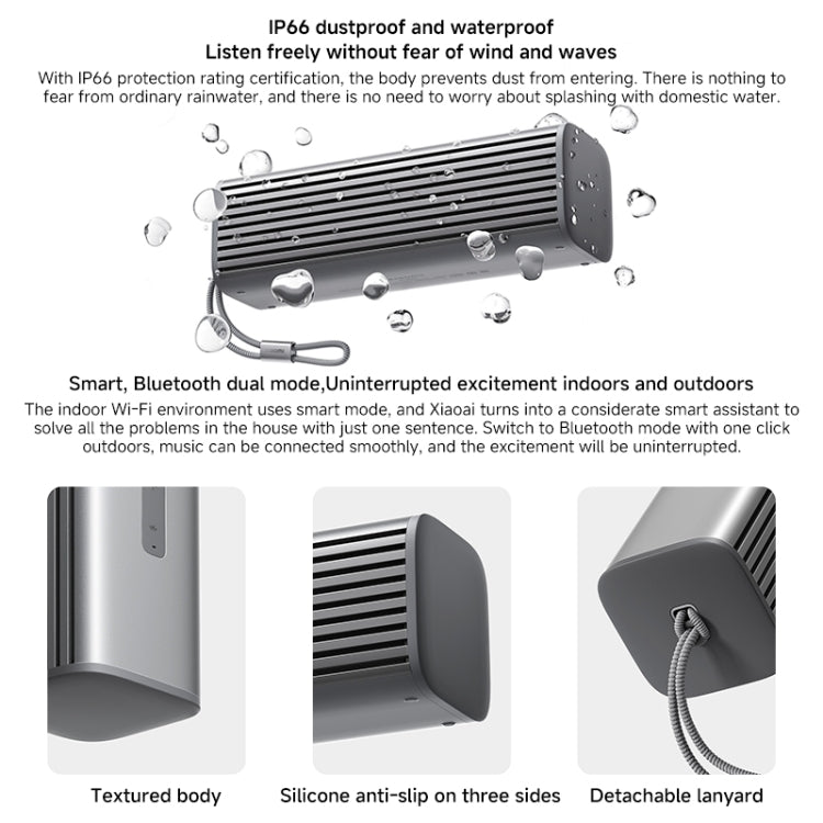 Xiaomi Sound Move Portable Bluetooth Speaker, US Plug(Silver Grey) - free shipping - PMC Jewellery - Order now!
