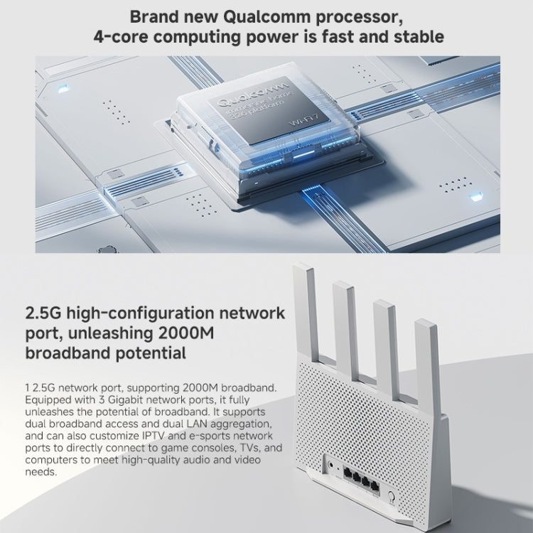 Xiaomi Router BE3600 WiFi7 2.5G Port Dual Band, US Plug(White) - free shipping - PMC Jewellery - Order now!