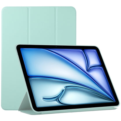 For iPad Air 11 2024 Double-sided Clip Non-buckle Magnetic PU Smart Tablet Case(Light Green) - iPad Air 11 2024 Cases by PMC Jewellery | Online Shopping South Africa | PMC Jewellery | Buy Now Pay Later Mobicred