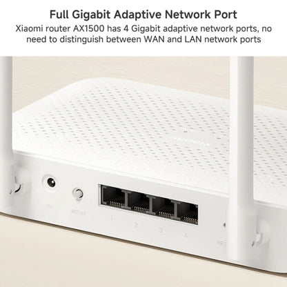 Xiaomi AX1500 4-channel Independent Signal Amplifier WiFi 6 Dual Band Router, US Plug(White) - Wireless Routers by Xiaomi | Online Shopping South Africa | PMC Jewellery | Buy Now Pay Later Mobicred