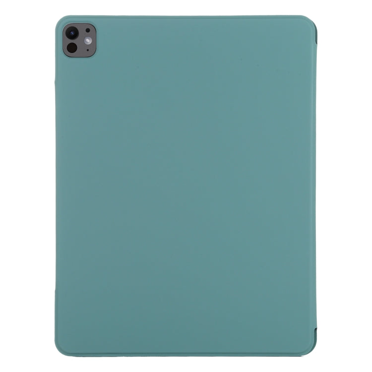 For iPad Pro 13 2024 Double-sided Clip Fixed Buckle Magnetic PU Leather Smart Tablet Case(Green) - iPad Pro 13 2024 Cases by PMC Jewellery | Online Shopping South Africa | PMC Jewellery | Buy Now Pay Later Mobicred