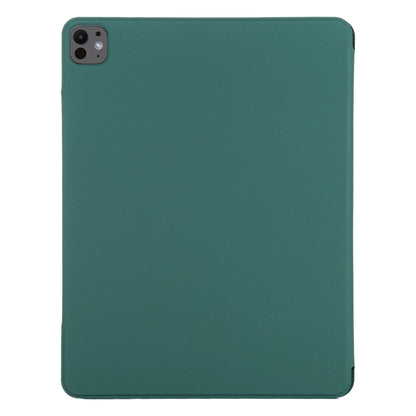 For iPad Pro 13 2024 Double-sided Clip Fixed Buckle Magnetic PU Leather Smart Tablet Case(Dark Green) - iPad Pro 13 2024 Cases by PMC Jewellery | Online Shopping South Africa | PMC Jewellery | Buy Now Pay Later Mobicred