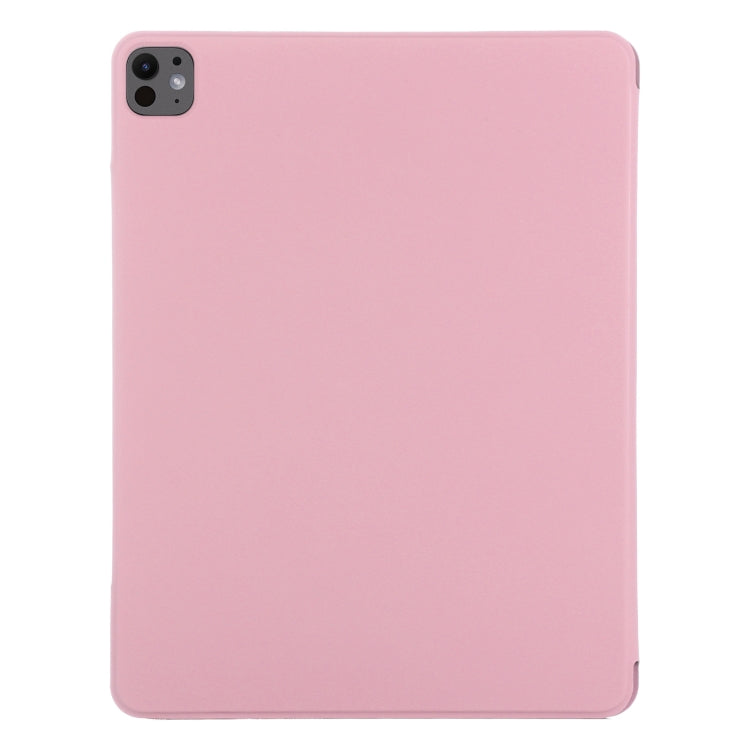 For iPad Pro 13 2024 Double-sided Clip Fixed Buckle Magnetic PU Leather Smart Tablet Case(Light Pink) - iPad Pro 13 2024 Cases by PMC Jewellery | Online Shopping South Africa | PMC Jewellery | Buy Now Pay Later Mobicred