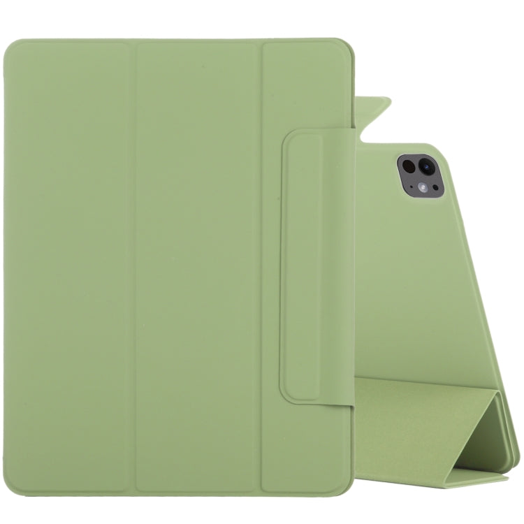 For iPad Pro 13 2024 Double-sided Clip Fixed Buckle Magnetic PU Leather Smart Tablet Case(Grass Green) - iPad Pro 13 2024 Cases by PMC Jewellery | Online Shopping South Africa | PMC Jewellery | Buy Now Pay Later Mobicred