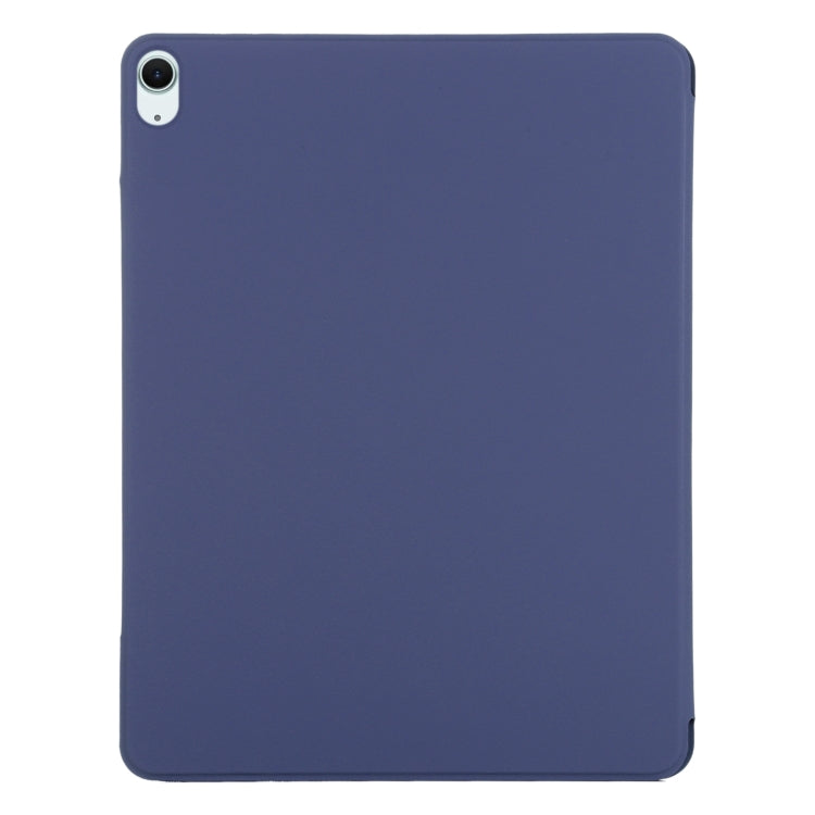 For iPad Air 11 2024 Double-sided Clip Fixed Buckle Magnetic PU Leather Smart Tablet Case(Dark Blue) - iPad Air 11 2024 Cases by PMC Jewellery | Online Shopping South Africa | PMC Jewellery | Buy Now Pay Later Mobicred