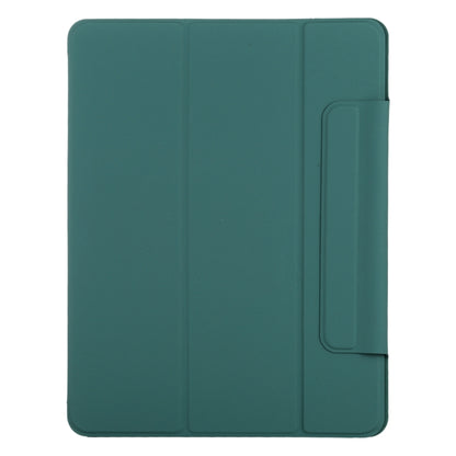 For iPad Air 11 2024 Double-sided Clip Fixed Buckle Magnetic PU Leather Smart Tablet Case(Dark Green) - iPad Air 11 2024 Cases by PMC Jewellery | Online Shopping South Africa | PMC Jewellery | Buy Now Pay Later Mobicred