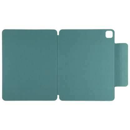 For iPad Pro 11 2024 Double-sided Clip Fixed Buckle Magnetic PU Leather Smart Tablet Case(Green) - iPad Pro 11 2024 Cases by PMC Jewellery | Online Shopping South Africa | PMC Jewellery | Buy Now Pay Later Mobicred