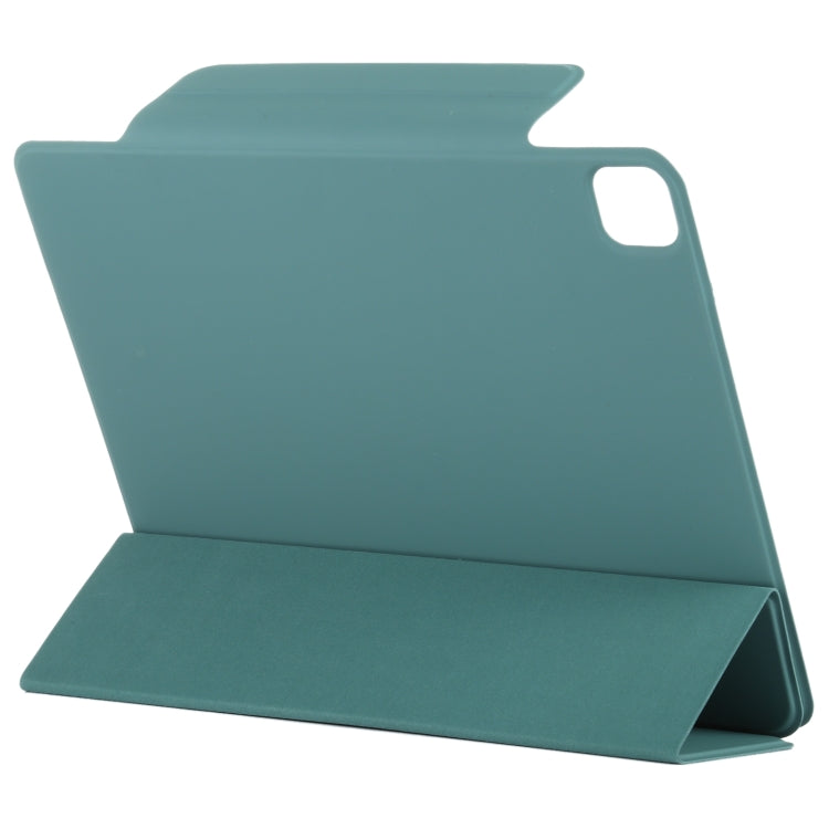 For iPad Pro 11 2024 Double-sided Clip Fixed Buckle Magnetic PU Leather Smart Tablet Case(Green) - iPad Pro 11 2024 Cases by PMC Jewellery | Online Shopping South Africa | PMC Jewellery | Buy Now Pay Later Mobicred