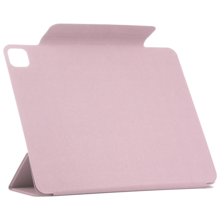 For iPad Pro 11 2024 Double-sided Clip Fixed Buckle Magnetic PU Leather Smart Tablet Case(Rose Gold) - iPad Pro 11 2024 Cases by PMC Jewellery | Online Shopping South Africa | PMC Jewellery | Buy Now Pay Later Mobicred