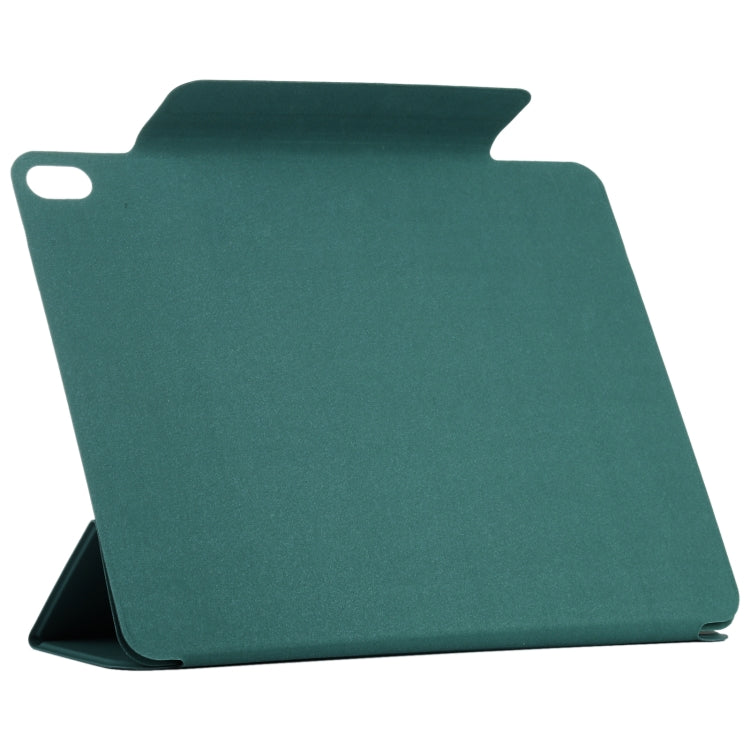 For iPad Air 13 2024 Double-sided Clip Fixed Buckle Magnetic PU Leather Smart Tablet Case(Dark Green) - iPad Air 13 2024 Cases by PMC Jewellery | Online Shopping South Africa | PMC Jewellery | Buy Now Pay Later Mobicred