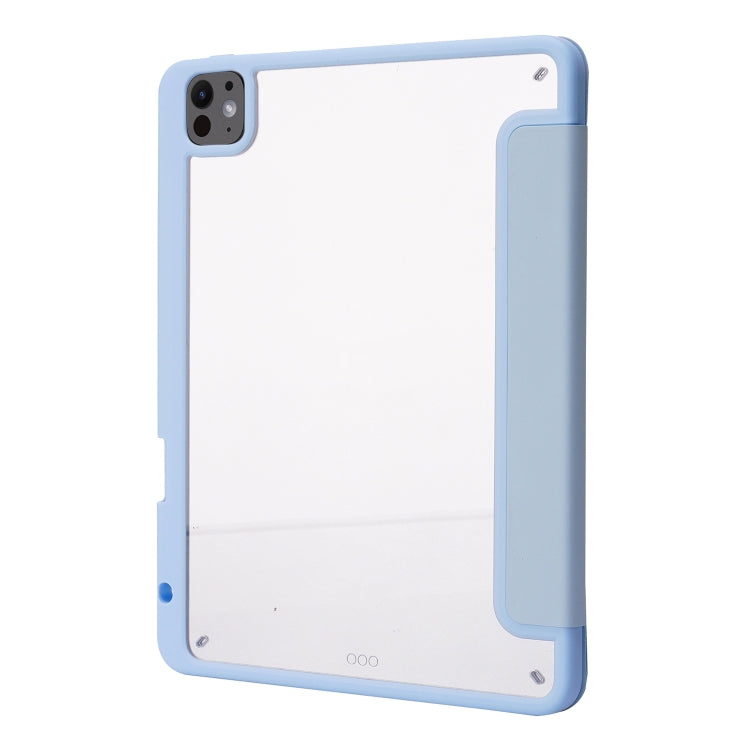 For iPad Pro 13 2024 Deformation Transparent Acrylic Leather Tablet Case(Light Blue) - iPad Pro 13 2024 Cases by PMC Jewellery | Online Shopping South Africa | PMC Jewellery | Buy Now Pay Later Mobicred