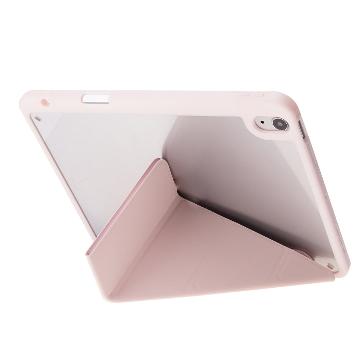 For iPad Air 11 2024 Deformation Transparent Acrylic Leather Tablet Case(Pink) - iPad Air 11 2024 Cases by PMC Jewellery | Online Shopping South Africa | PMC Jewellery | Buy Now Pay Later Mobicred