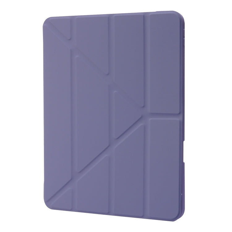 For iPad Pro 11 2024 Deformation Transparent Acrylic Leather Tablet Case(Lavender Grey) - iPad Pro 11 2024 Cases by PMC Jewellery | Online Shopping South Africa | PMC Jewellery | Buy Now Pay Later Mobicred