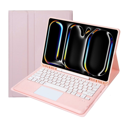 For iPad Pro 13 2024 A14B-A Detachable Ultra-Thin Bluetooth Touch Keyboard Leather Tablet Case with Pen Slot(Pink) - For iPad Pro by PMC Jewellery | Online Shopping South Africa | PMC Jewellery | Buy Now Pay Later Mobicred