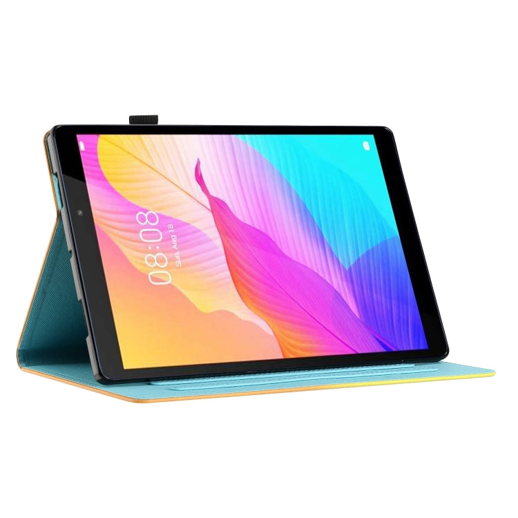 For iPad Pro 11 2024 Stitching Gradient Smart Leather Tablet Case(Green Blue) - iPad Pro 11 2024 Cases by PMC TechLife | Online Shopping South Africa | PMC TechLife | Buy Now Pay Later Mobicred