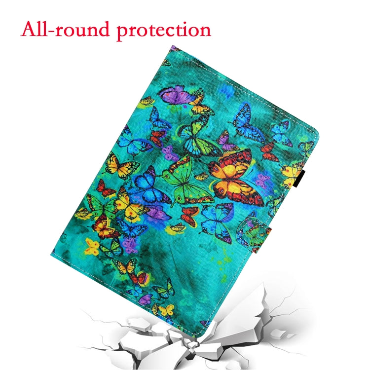 For iPad Pro 11 2024 Coloured Drawing Stitching Smart Leather Tablet Case(Green Butterfly) - free shipping - PMC TechLife - Order now!