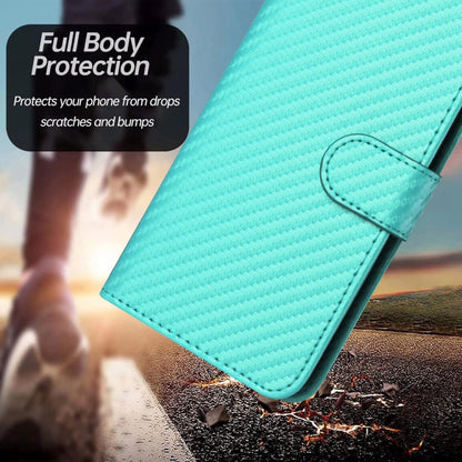 For Xiaomi Redmi K70 / K70 Pro YX0070 Carbon Fiber Buckle Leather Phone Case with Lanyard(Light Blue) - K70 Cases by PMC Jewellery | Online Shopping South Africa | PMC Jewellery | Buy Now Pay Later Mobicred