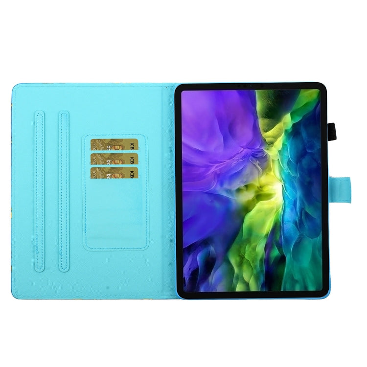 For iPad Pro 11 2024 Coloured Drawing Stitching Smart Leather Tablet Case(One Horned Cat) - iPad Pro 11 2024 Cases by PMC TechLife | Online Shopping South Africa | PMC TechLife | Buy Now Pay Later Mobicred