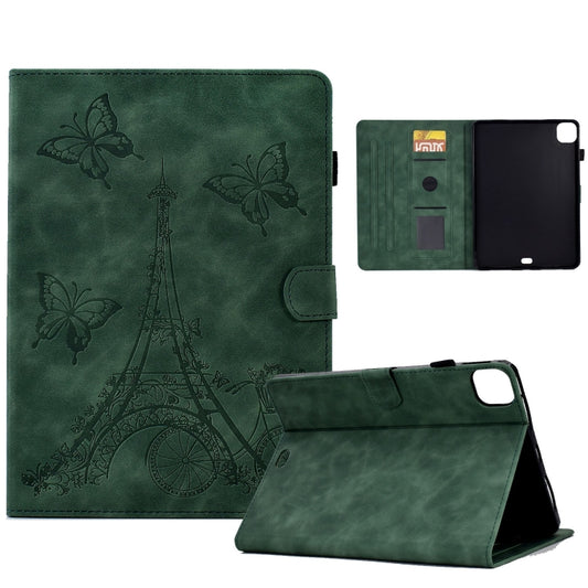 For iPad Pro 11 2024 Tower Embossed Leather Smart Tablet Case(Green) - iPad Pro 11 2024 Cases by PMC Jewellery | Online Shopping South Africa | PMC Jewellery | Buy Now Pay Later Mobicred