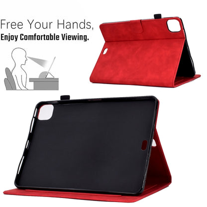 For iPad Pro 11 2024 Tower Embossed Leather Smart Tablet Case(Red) - iPad Pro 11 2024 Cases by PMC Jewellery | Online Shopping South Africa | PMC Jewellery | Buy Now Pay Later Mobicred