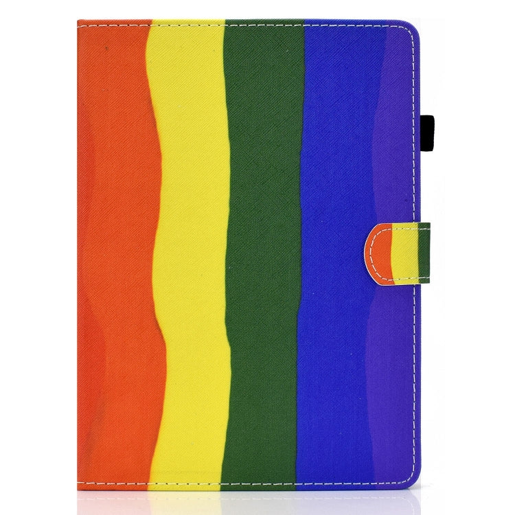 For iPad Pro 11 2024 Painted Stitching Smart Leather Tablet Case(Rainbow) - iPad Pro 11 2024 Cases by PMC Jewellery | Online Shopping South Africa | PMC Jewellery | Buy Now Pay Later Mobicred