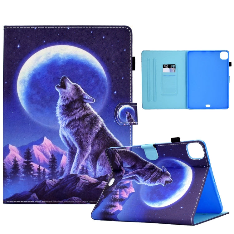 For iPad Pro 11 2024 Painted Stitching Smart Leather Tablet Case(Night Wolf) - iPad Pro 11 2024 Cases by PMC Jewellery | Online Shopping South Africa | PMC Jewellery | Buy Now Pay Later Mobicred