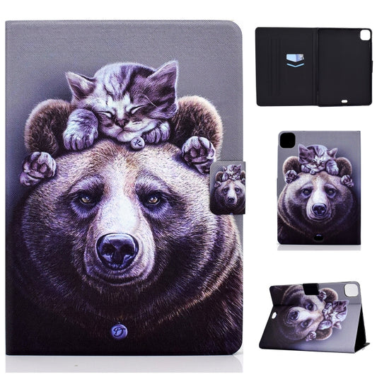 For iPad Pro 11 2024 Colored Drawing Smart Leather Tablet Case(Cat and Bear) - iPad Pro 11 2024 Cases by PMC Jewellery | Online Shopping South Africa | PMC Jewellery | Buy Now Pay Later Mobicred