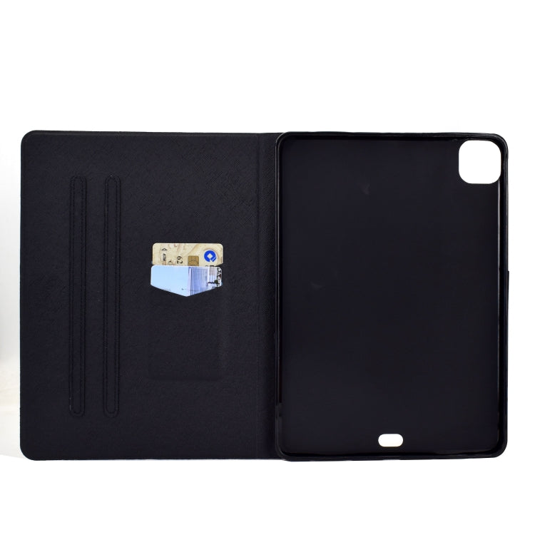 For iPad Pro 11 2024 Colored Drawing Horizontal Flip Tablet Leather Case(Blue Butterfly) - iPad Pro 11 2024 Cases by PMC Jewellery | Online Shopping South Africa | PMC Jewellery | Buy Now Pay Later Mobicred