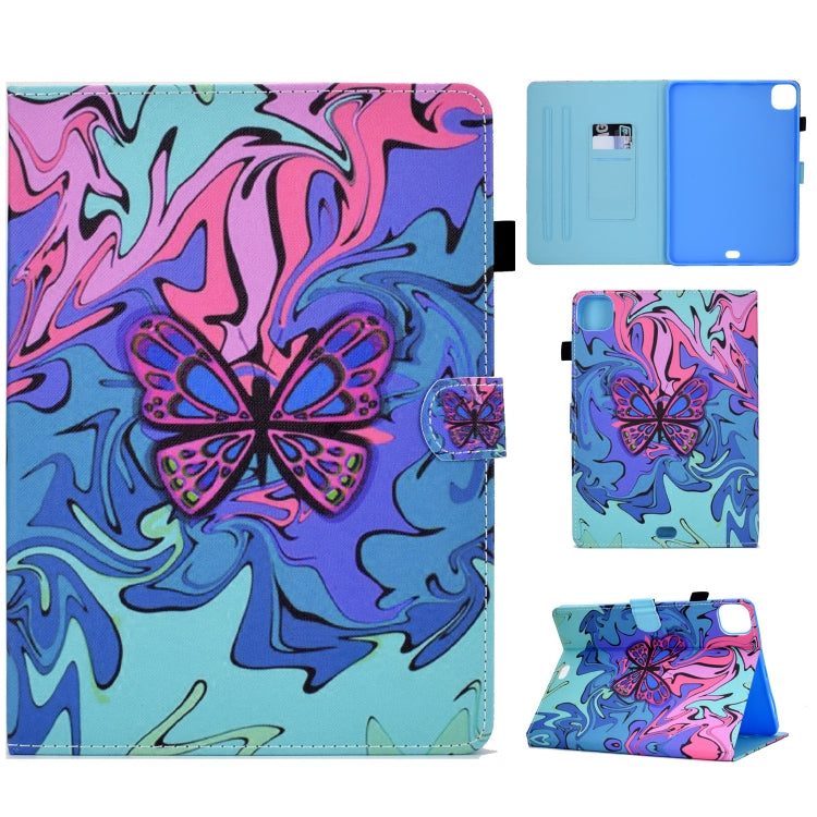 For iPad Pro 11 2024 Colored Drawing Sewing Smart Leather Tablet Case(Little Butterfly) - iPad Pro 11 2024 Cases by PMC Jewellery | Online Shopping South Africa | PMC Jewellery | Buy Now Pay Later Mobicred