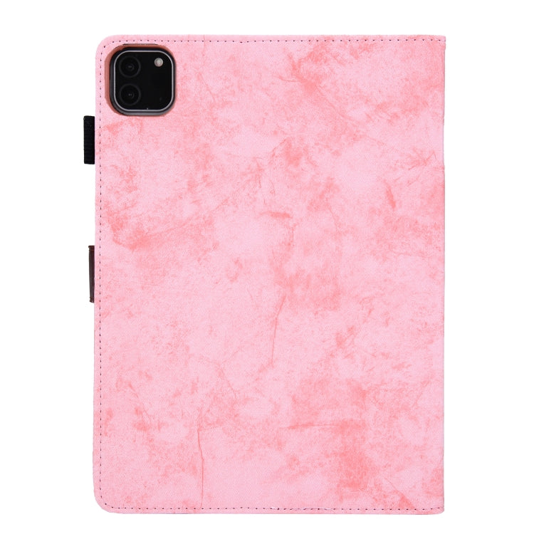 For iPad Pro 11 2024 Cloth Texture Leather Tablet Case(Pink) - iPad Pro 11 2024 Cases by PMC TechLife | Online Shopping South Africa | PMC TechLife | Buy Now Pay Later Mobicred