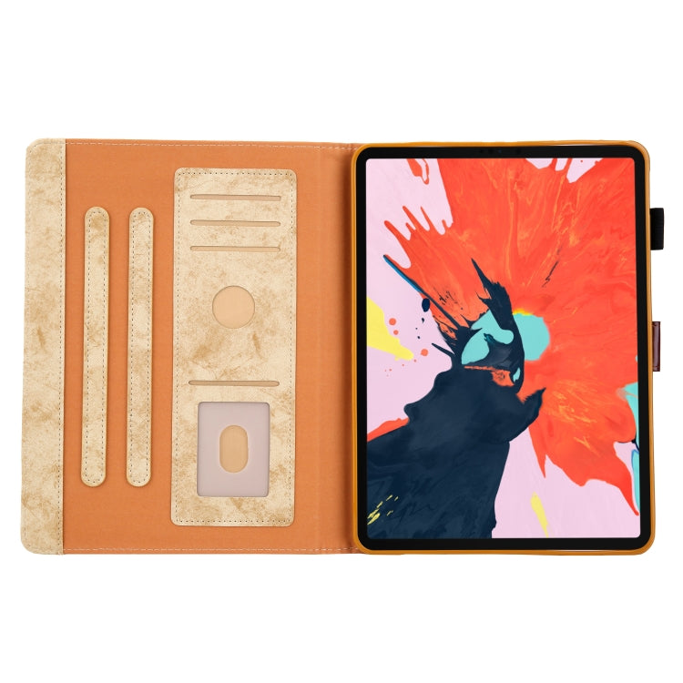 For iPad Pro 11 2024 Cloth Texture Leather Tablet Case(Yellow) - iPad Pro 11 2024 Cases by PMC TechLife | Online Shopping South Africa | PMC TechLife | Buy Now Pay Later Mobicred